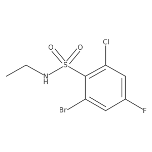 2-bromo-6-chloro-N-ethyl-4-fluorobenzene-1-sulfonamide Structure