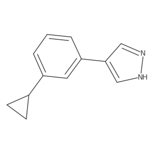 4-(3-cyclopropylphenyl)-1H-pyrazole结构式