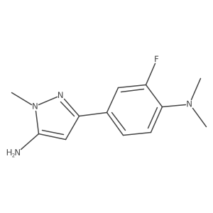 3-[4-(dimethylamino)-3-fluorophenyl]-1-methyl-1H-pyrazol-5-amine Structure