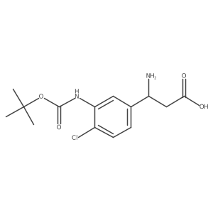 3-Amino-3-(3-{[(tert-butoxy)carbonyl]amino}-4-chlorophenyl)propanoic acid结构式