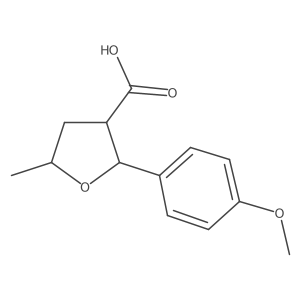 2-(4-Methoxyphenyl)-5-methyloxolane-3-carboxylic acid结构式