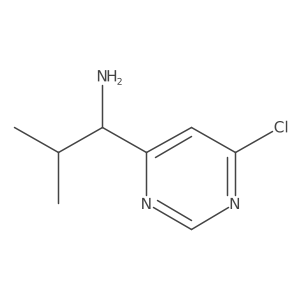 1-(6-Chloropyrimidin-4-yl)-2-methylpropan-1-amine Structure