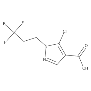 5-Chloro-1-(3,3,3-trifluoropropyl)-1H-pyrazole-4-carboxylic acid Structure
