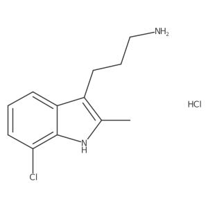3-(7-Chloro-2-methyl-1H-indol-3-yl)propan-1-amine hydrochloride结构式
