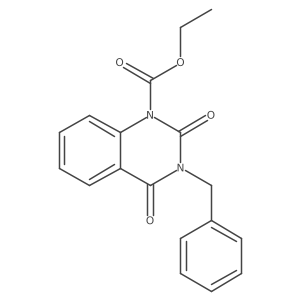 Ethyl 3,4-dihydro-2,4-dioxo-3-(phenylmethyl)-1(2H)-quinazolinecarboxylate结构式