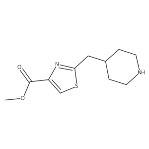 Methyl 2-[(piperidin-4-yl)methyl]-1,3-thiazole-4-carboxylate结构式