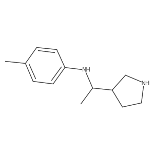 4-methyl-N-[1-(pyrrolidin-3-yl)ethyl]aniline Structure