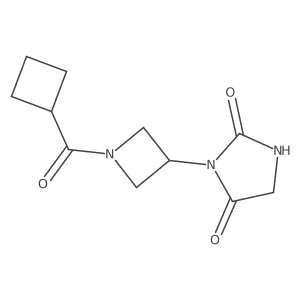 3-(1-(Cyclobutanecarbonyl)azetidin-3-yl)imidazolidine-2,4-dione结构式