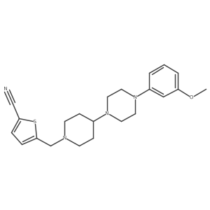 5-((4-(4-(3-Methoxyphenyl)piperazin-1-yl)piperidin-1-yl)methyl)thiophene-2-carbonitrile结构式
