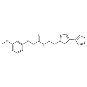 N-(2-([2,3'-bithiophen]-5-yl)ethyl)-2-(3-methoxyphenoxy)acetamide结构式