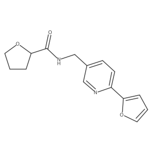 N-((6-(furan-2-yl)pyridin-3-yl)methyl)tetrahydrofuran-2-carboxamide结构式