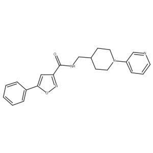 5-phenyl-N-((1-(pyridin-3-yl)piperidin-4-yl)methyl)isoxazole-3-carboxamide Structure