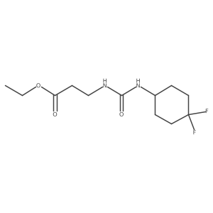 Ethyl 3-(3-(4,4-difluorocyclohexyl)ureido)propanoate结构式