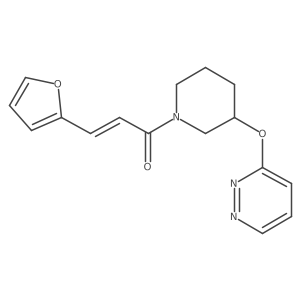 (E)-3-(furan-2-yl)-1-(3-(pyridazin-3-yloxy)piperidin-1-yl)prop-2-en-1-one结构式