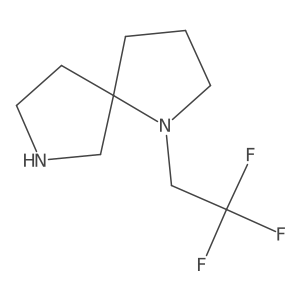 1-(2,2,2-Trifluoroethyl)-1,7-diazaspiro[4.4]nonane结构式