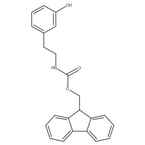 (9H-fluoren-9-yl)methyl N-[2-(3-hydroxyphenyl)ethyl]carbamate结构式