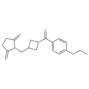 1-{[1-(4-Propylbenzoyl)azetidin-3-yl]methyl}pyrrolidine-2,5-dione结构式