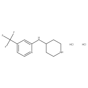 N-(piperidin-4-yl)-4-(trifluoromethyl)pyridin-2-amine dihydrochloride结构式