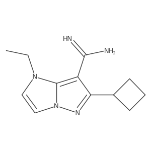 6-cyclobutyl-1-ethyl-imidazo[1,2-b]pyrazole-7-carboxamidine结构式