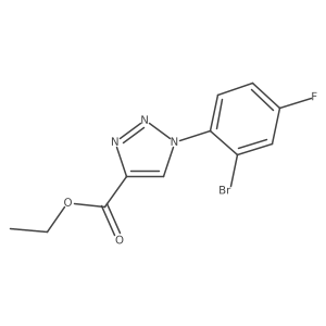 ethyl 1-(2-bromo-4-fluorophenyl)-1H-1,2,3-triazole-4-carboxylate结构式