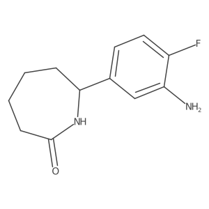 7-(3-Amino-4-fluorophenyl)azepan-2-one Structure