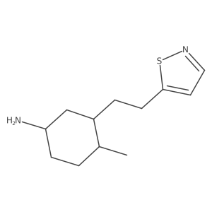 4-Methyl-3-[2-(1,2-thiazol-5-yl)ethyl]cyclohexan-1-amine结构式