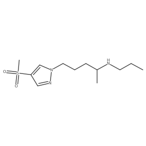 [5-(4-methanesulfonyl-1H-pyrazol-1-yl)pentan-2-yl](propyl)amine结构式