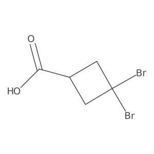 3,3-Dibromocyclobutane-1-carboxylic acid Structure