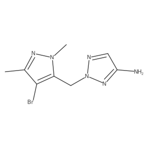 2-[(4-bromo-1,3-dimethyl-1H-pyrazol-5-yl)methyl]-2H-1,2,3-triazol-4-amine Structure
