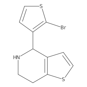 4-(2-bromothiophen-3-yl)-4H,5H,6H,7H-thieno[3,2-c]pyridine结构式