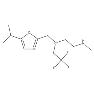 [2-(Methylamino)ethyl]({[5-(propan-2-yl)-1,3-oxazol-2-yl]methyl})(2,2,2-trifluoroethyl)amine Structure