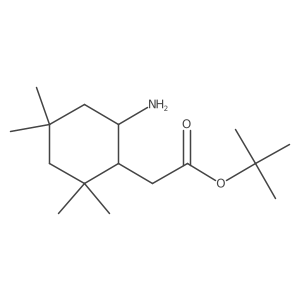Tert-butyl 2-(6-amino-2,2,4,4-tetramethylcyclohexyl)acetate结构式
