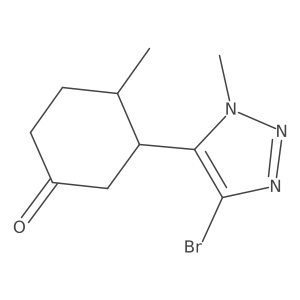 3-(4-bromo-1-methyl-1H-1,2,3-triazol-5-yl)-4-methylcyclohexan-1-one结构式