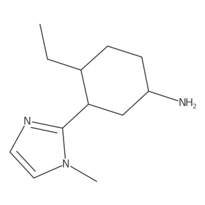 4-ethyl-3-(1-methyl-1H-imidazol-2-yl)cyclohexan-1-amine结构式