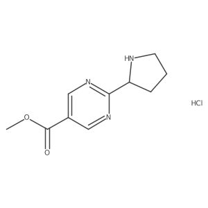Methyl 2-(pyrrolidin-2-yl)pyrimidine-5-carboxylate hydrochloride结构式