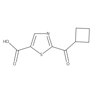 2-Cyclobutanecarbonyl-1,3-thiazole-5-carboxylic acid结构式