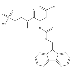 3-({[(9H-fluoren-9-yl)methoxy]carbonyl}amino)-3-[methyl(2-sulfamoylethyl)carbamoyl]propanoic acid Structure
