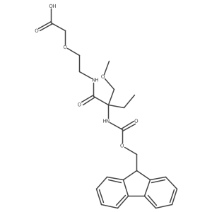 2-{2-[2-({[(9H-fluoren-9-yl)methoxy]carbonyl}amino)-2-(methoxymethyl)butanamido]ethoxy}acetic acid结构式
