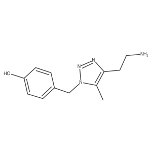 4-{[4-(2-aminoethyl)-5-methyl-1H-1,2,3-triazol-1-yl]methyl}phenol Structure