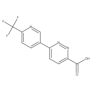 6-[6-(Trifluoromethyl)pyridin-3-yl]pyridazine-3-carboxylic acid结构式
