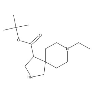 Tert-butyl 8-ethyl-2,8-diazaspiro[4.5]decane-4-carboxylate结构式