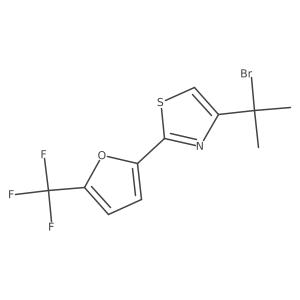 4-(2-Bromopropan-2-yl)-2-[5-(trifluoromethyl)furan-2-yl]-1,3-thiazole Structure