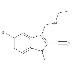 5-bromo-3-[(ethylamino)methyl]-1-methyl-1H-indole-2-carbonitrile Structure