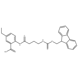 5-ethyl-2-[4-({[(9H-fluoren-9-yl)methoxy]carbonyl}amino)butanamido]benzoic acid Structure