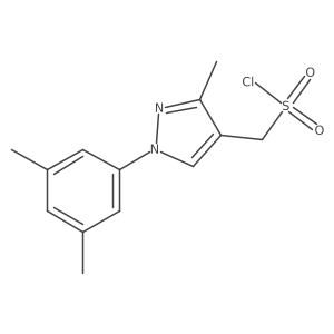 [1-(3,5-dimethylphenyl)-3-methyl-1H-pyrazol-4-yl]methanesulfonyl chloride Structure