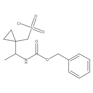 benzyl N-(1-{1-[(chlorosulfonyl)methyl]cyclopropyl}ethyl)carbamate Structure