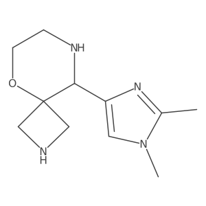 9-(1,2-dimethyl-1H-imidazol-4-yl)-5-oxa-2,8-diazaspiro[3.5]nonane Structure