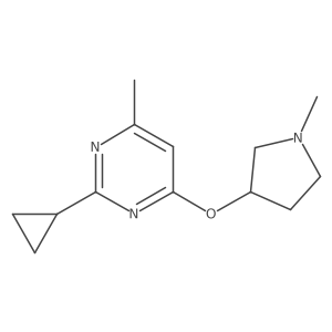 2-Cyclopropyl-4-methyl-6-[(1-methylpyrrolidin-3-yl)oxy]pyrimidine Structure