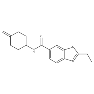 2-ethyl-N-(4-methylenecyclohexyl)-1,3-benzothiazole-6-carboxamide结构式