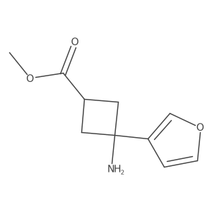 Methyl 3-amino-3-(furan-3-yl)cyclobutane-1-carboxylate结构式